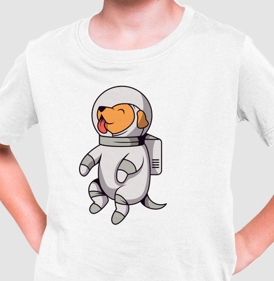 Camiseta Infantil - Cachorro Astronauta