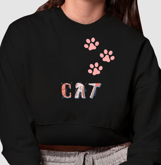 Moletom Cropped - Cat