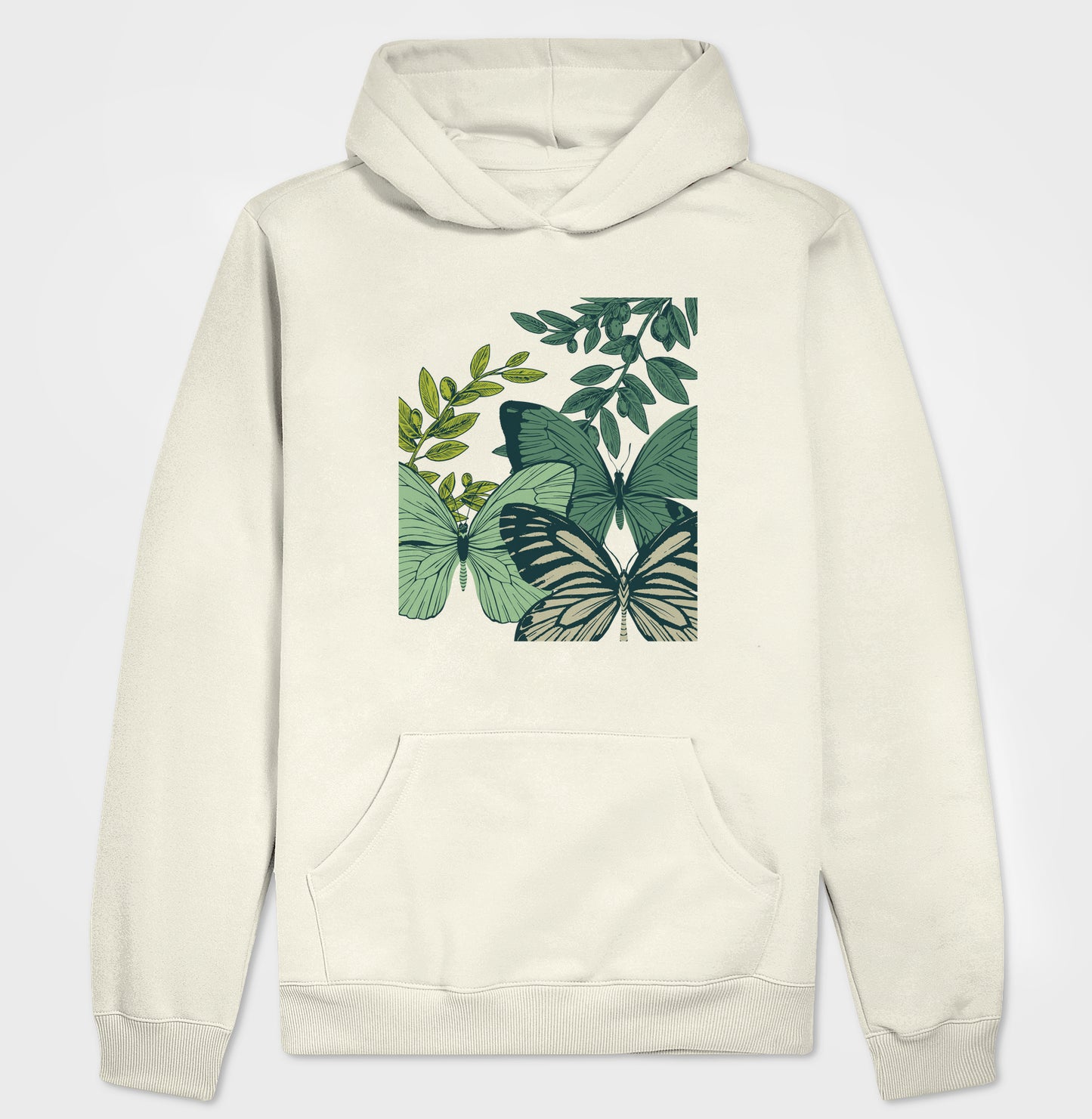 Moletom Hoodie - Borboletas Verdes