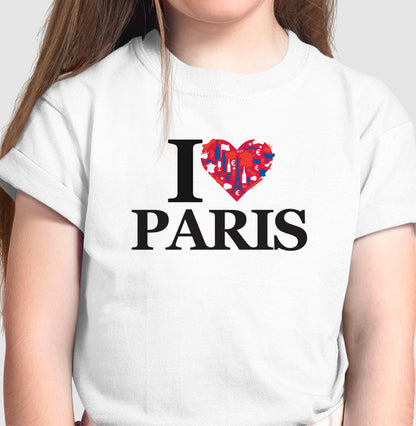 Camiseta Infantil - I love Paris