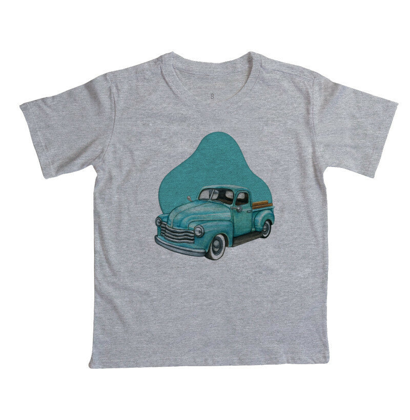 Camiseta Infantil - Carro Antigo Azul