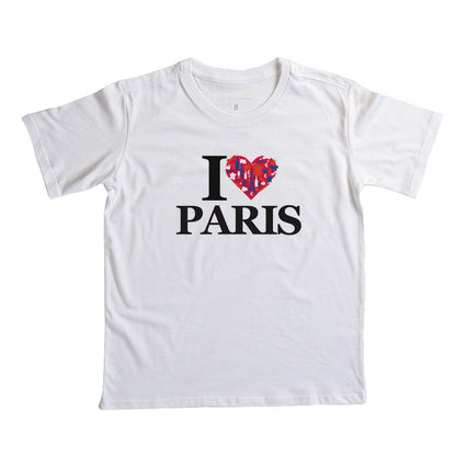 Camiseta Infantil - I love Paris