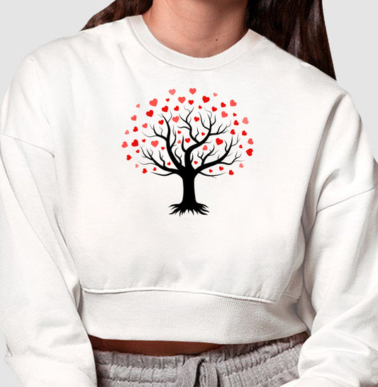 Moletom Cropped - Tree Heart
