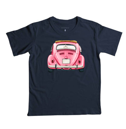 Camiseta Infantil - Fusca Rosa