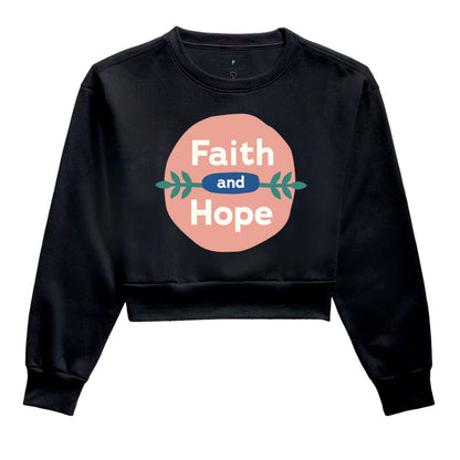 Moletom Cropped - Faith and Hope