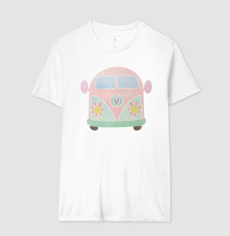 Camiseta - Kombi Rosa