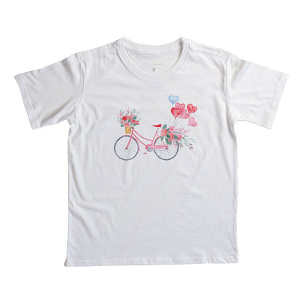 Camiseta Infantil - Bike Flores
