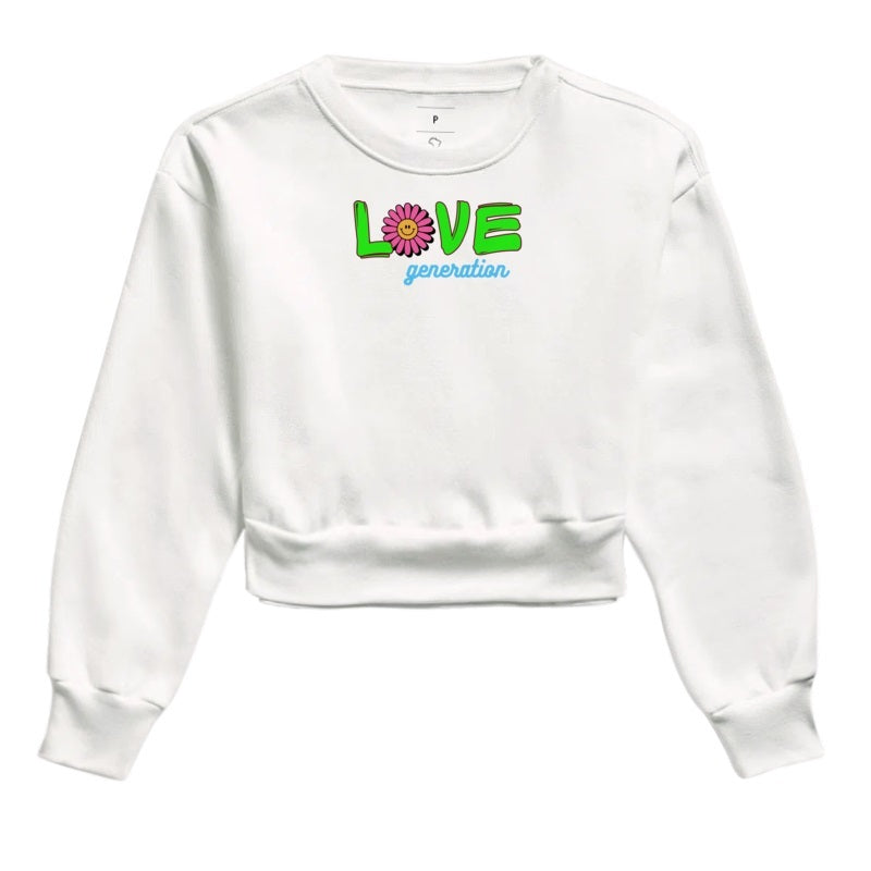 Moletom Cropped - Love Generation