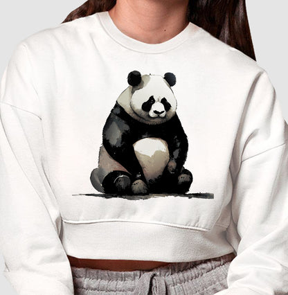 Moletom Cropped - Panda