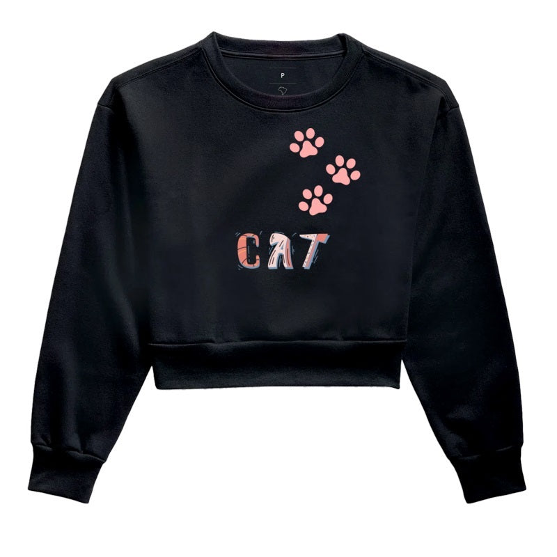 Moletom Cropped - Cat