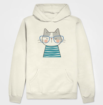 Moletom Hoodie - Gato de Óculos