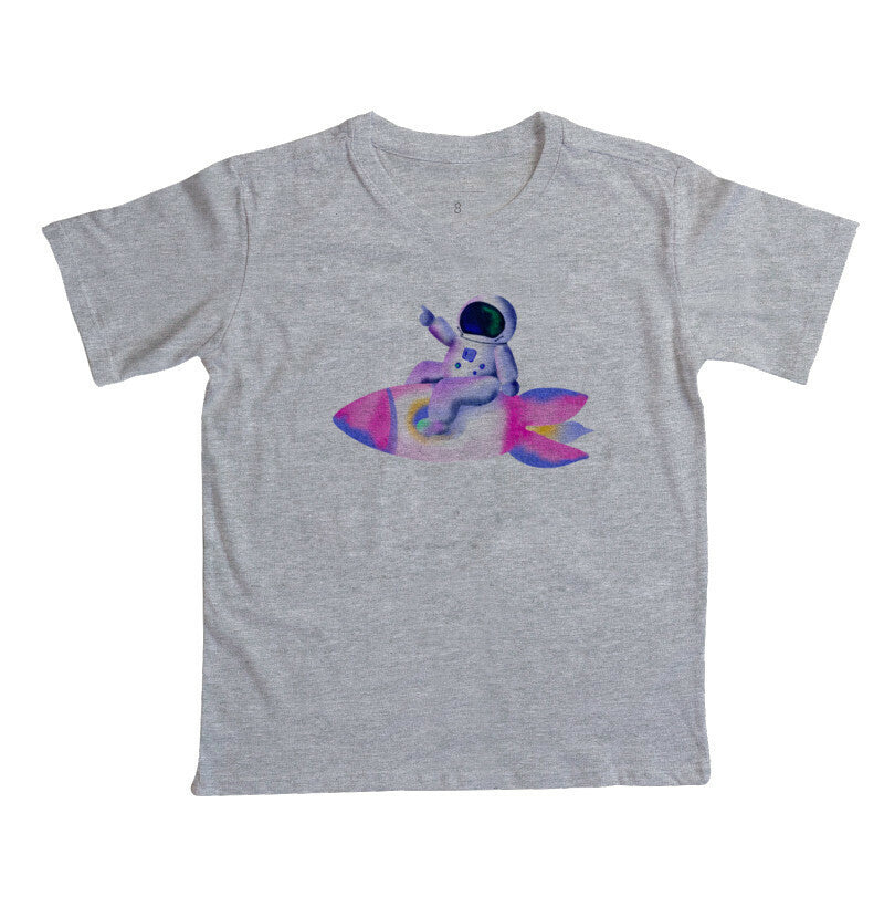 Camiseta Infantil - Astronauta na Nave