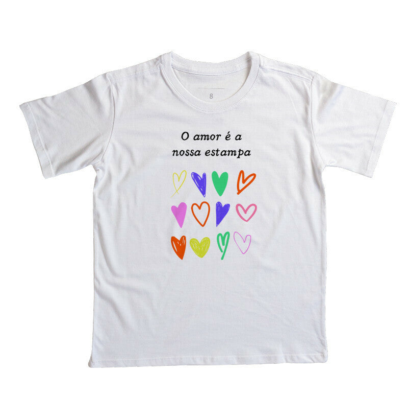 Camiseta Infantil - Estampa Amor