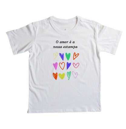 Camiseta Infantil - Estampa Amor