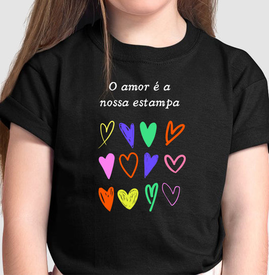 Camiseta Infantil - Estampa Amor