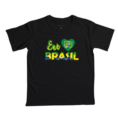 Camiseta Infantil - Eu amo Brasil