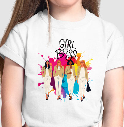 Camiseta Infantil - Girl Boss Quézia