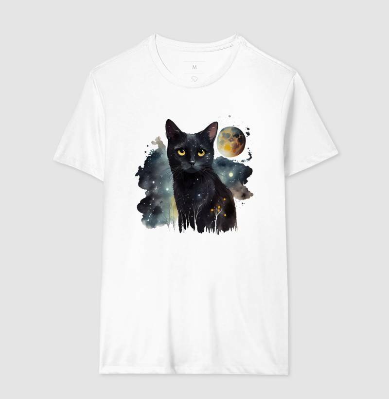 Camiseta - Gato Preto Luar