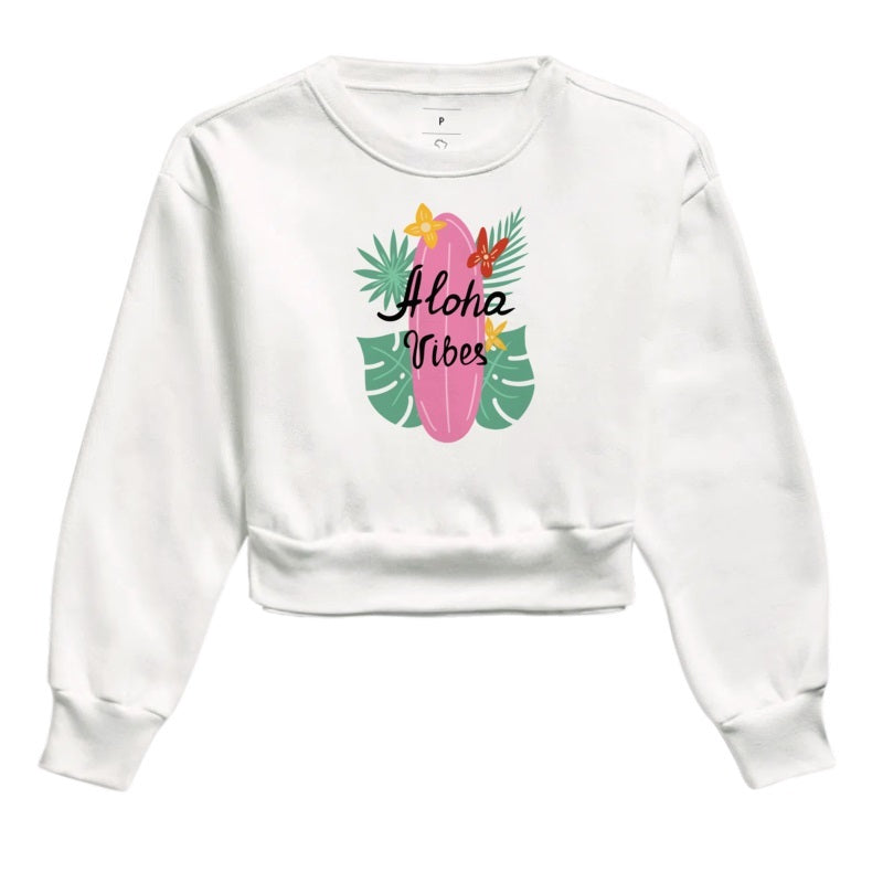 Moletom Cropped - Aloha Vibes