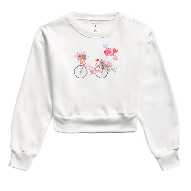 Moletom Cropped - Bike Flores