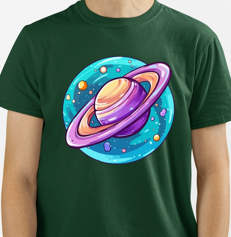 Camiseta - Saturno Colorido