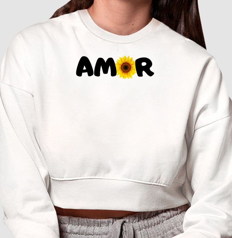 Moletom Cropped - Amor