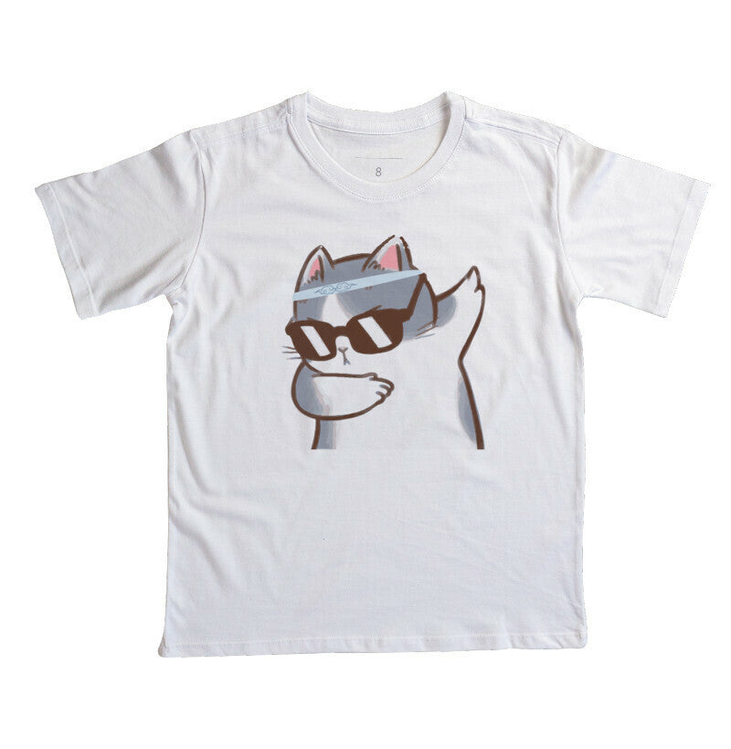 Camiseta Infantil - Gato Divertido