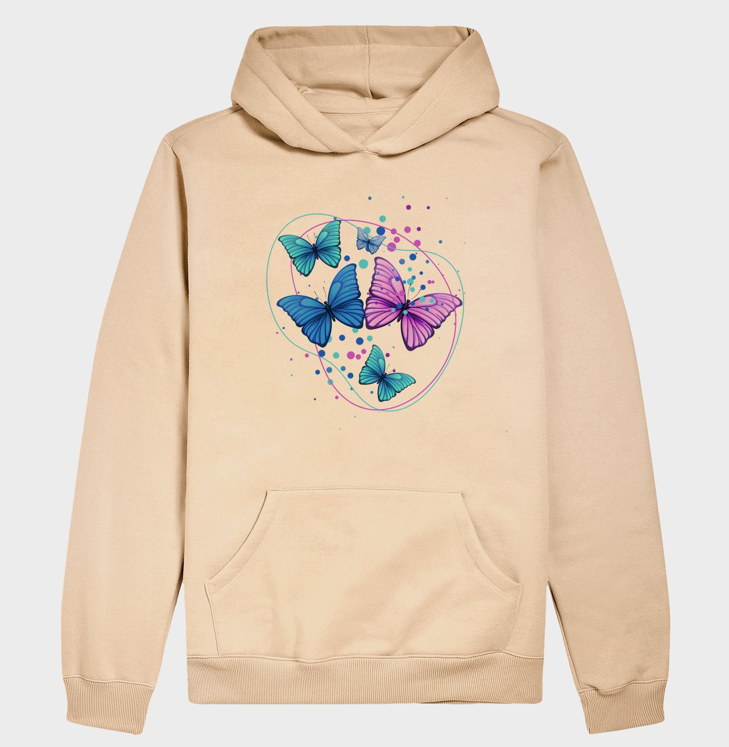 Moletom Hoodie - Borboletas Azuis