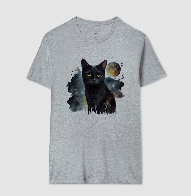 Camiseta - Gato Preto Luar