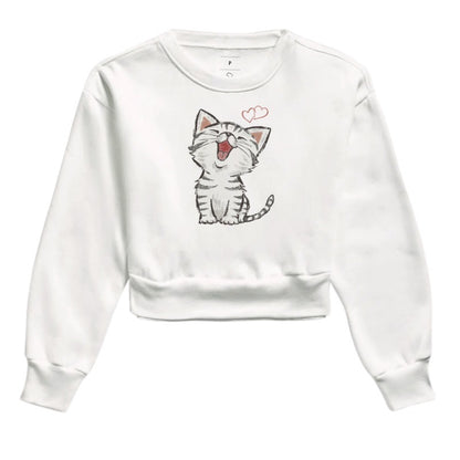 Moletom Cropped - Gatinho