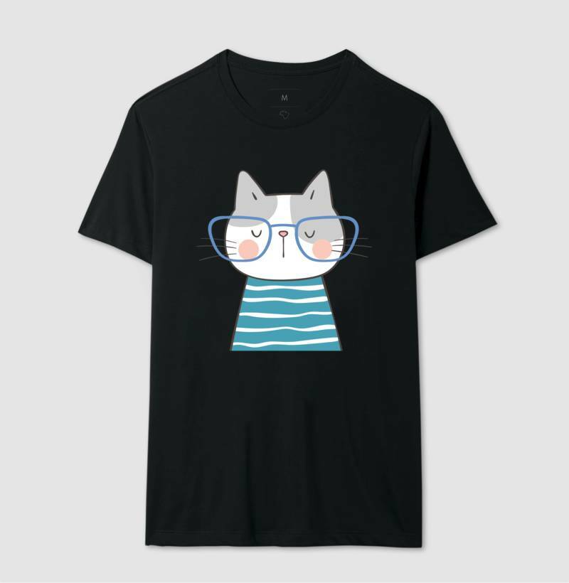 Camiseta - Gato de Óculos