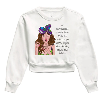 Moletom Cropped - Girl Power Isabela