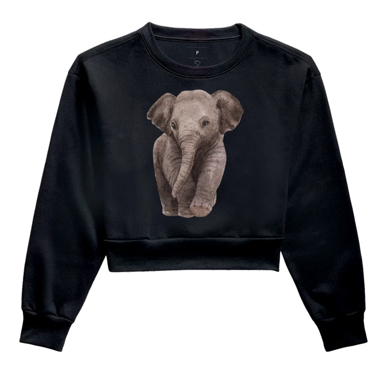 Moletom Cropped - Elefante