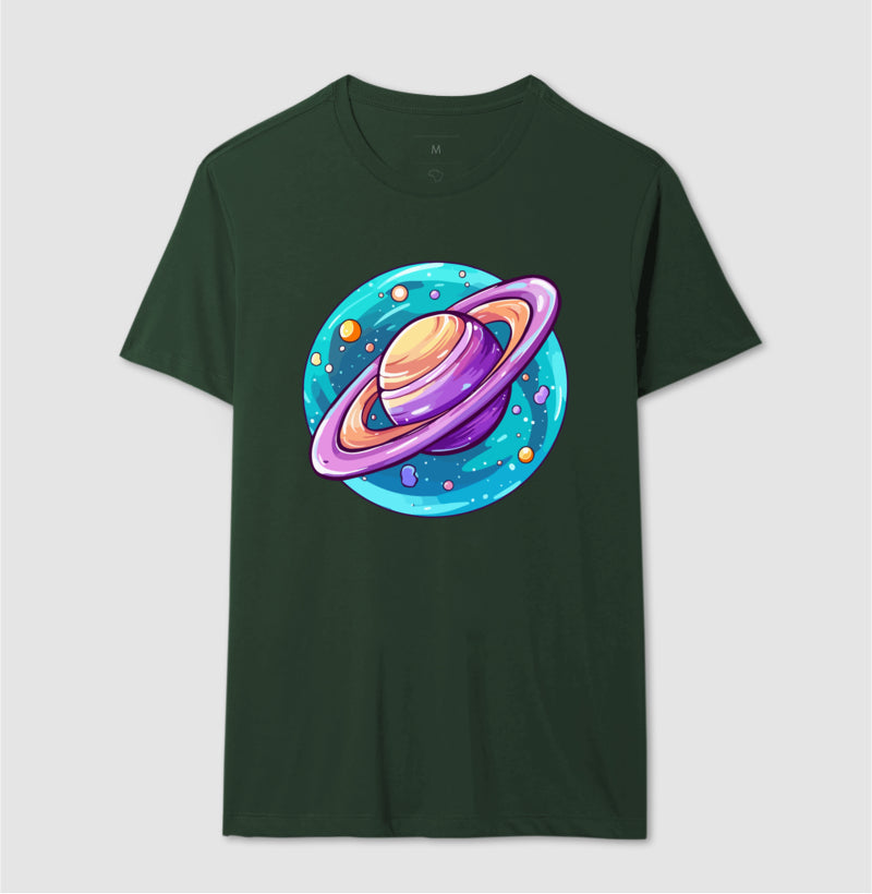 Camiseta - Saturno Colorido