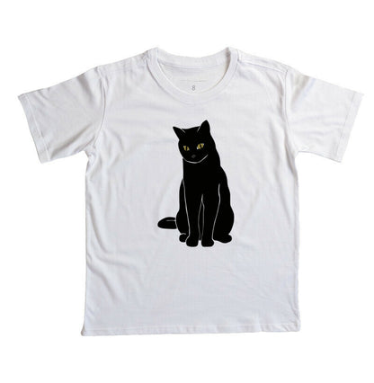 Camiseta Infantil - Gato Preto Místico