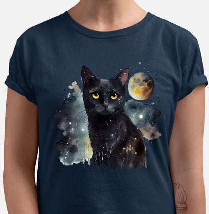 Camiseta - Gato Preto Luar