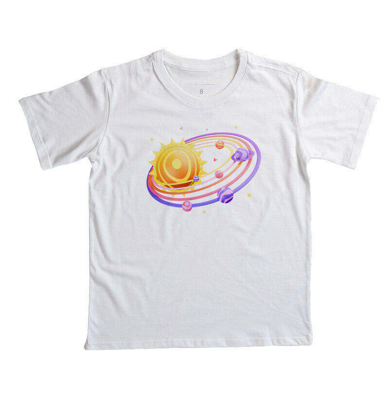 Camiseta Infantil - Sistema Solar Colorido