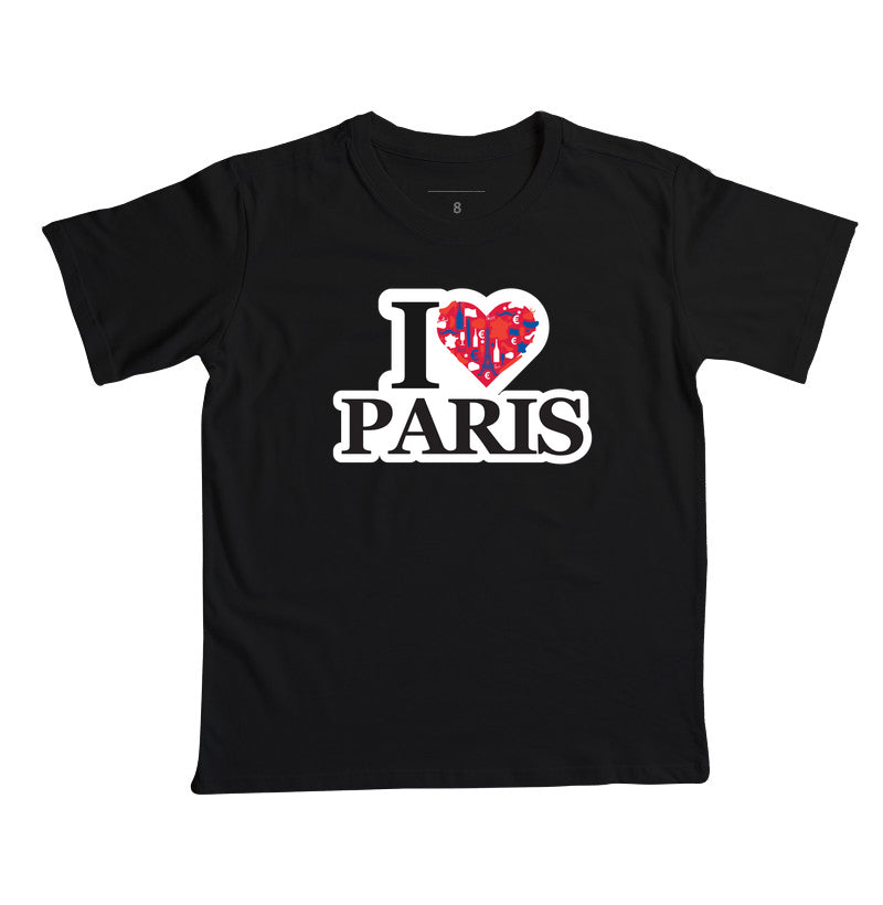 Camiseta Infantil - I love Paris