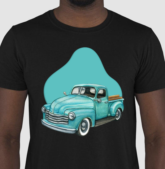 Camiseta - Carro Antigo Azul