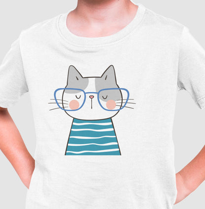 Camiseta Infantil - Gato de Óculos