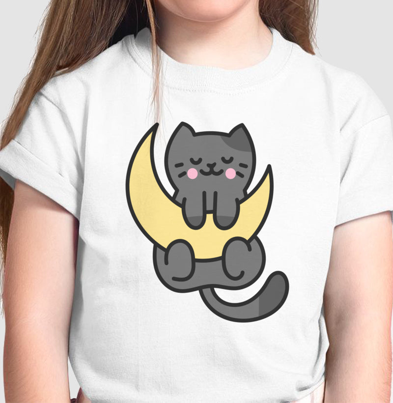 Camiseta Infantil - Gato Lua