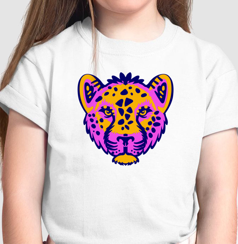 Camiseta Infantil - Onça Colorida