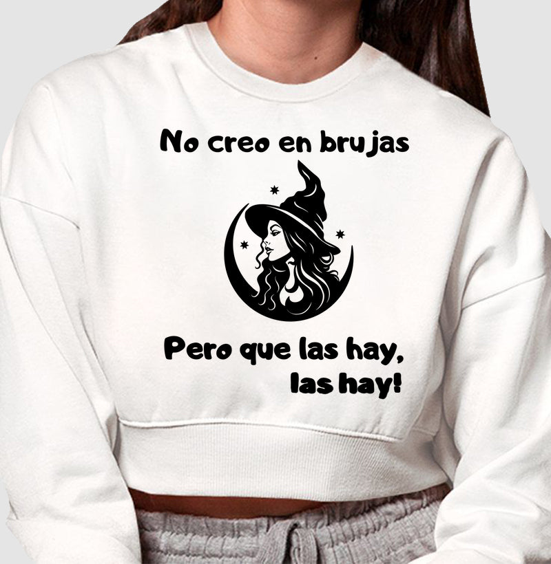 Moletom Cropped - No Creo en Brujas