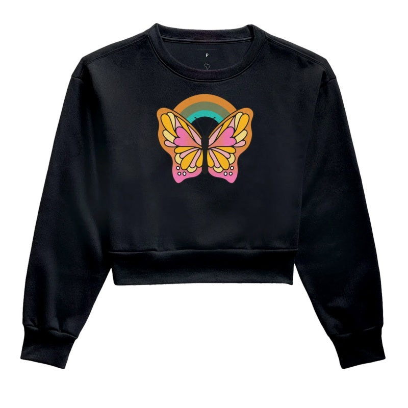 Moletom Cropped - Butterfly