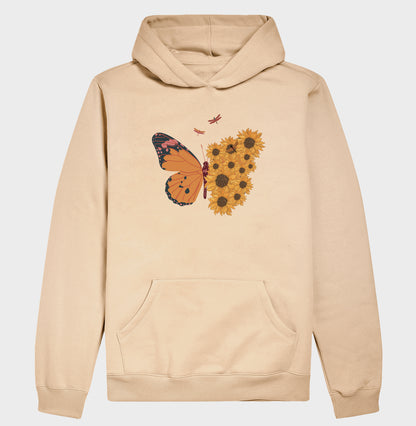 Moletom Hoodie - Borboleta com Flores