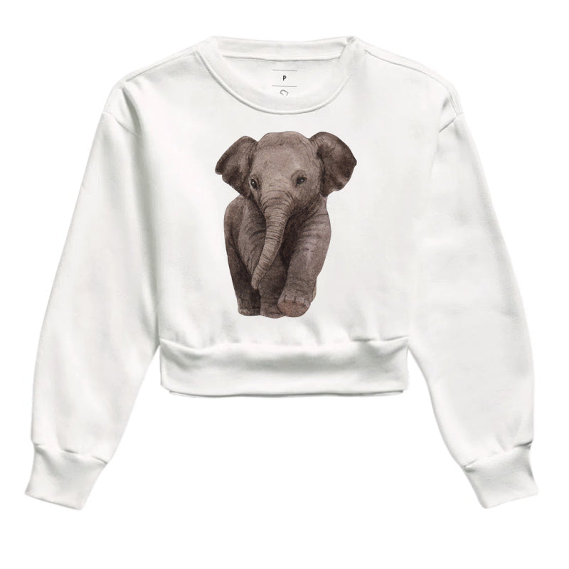Moletom Cropped - Elefante