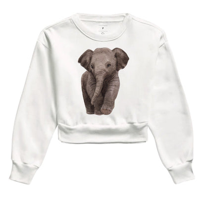 Moletom Cropped - Elefante