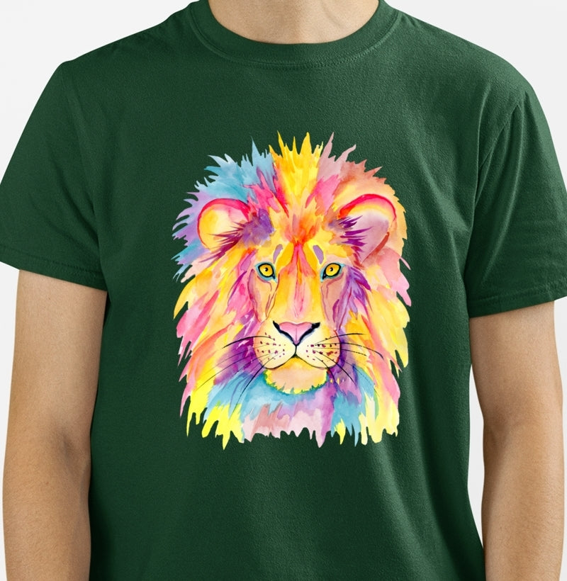 Camiseta - Leão Colorido