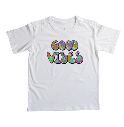 Camiseta Infantil - Good Vibes Retrô