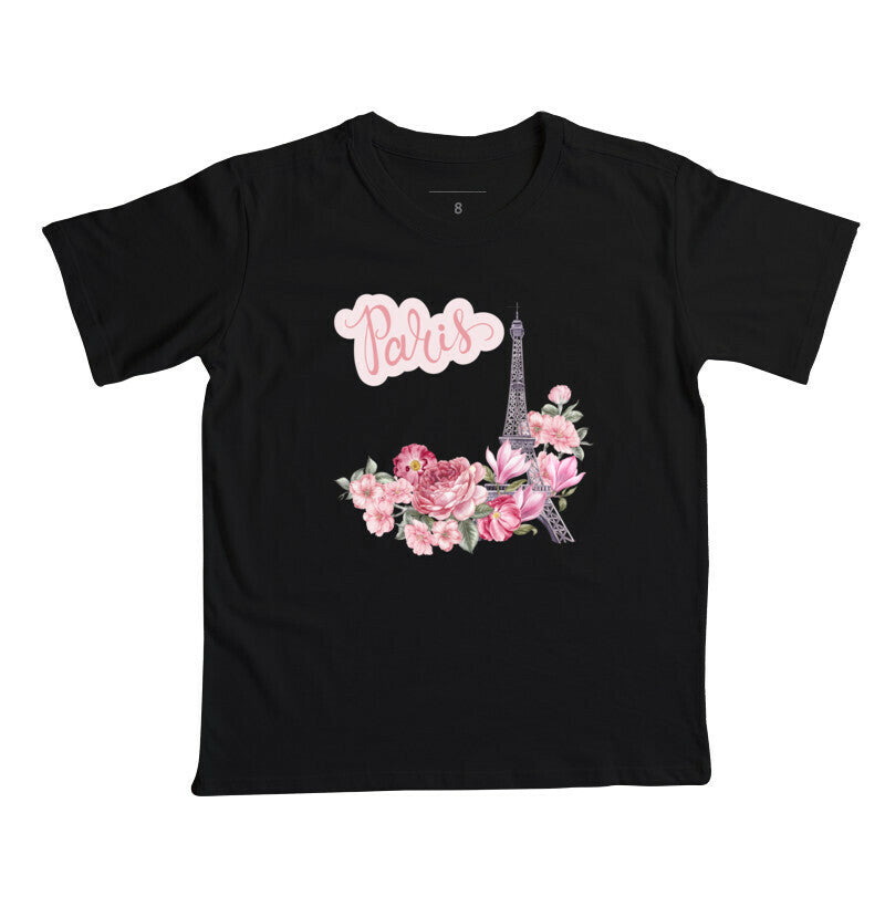 Camiseta Infantil - Paris Rosa